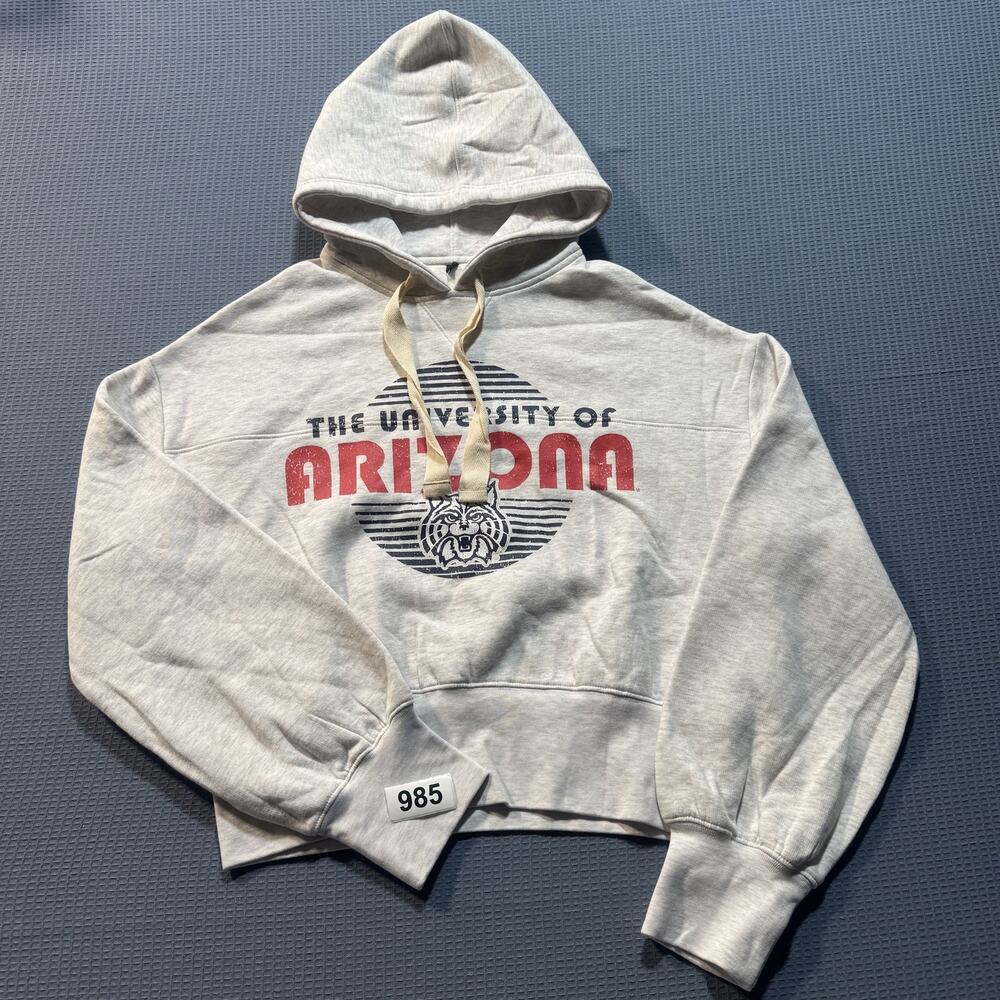 University of Arizona‎ Cropped Hoodie Men Sz M Gray Pre-Owned